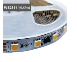 Tira PIXEL LED Digital 5 mts Flexible 12V 14,4W/mt 60 Led/mt WS2811 5050 IP20 Blanco Frío, rollo 5 metros